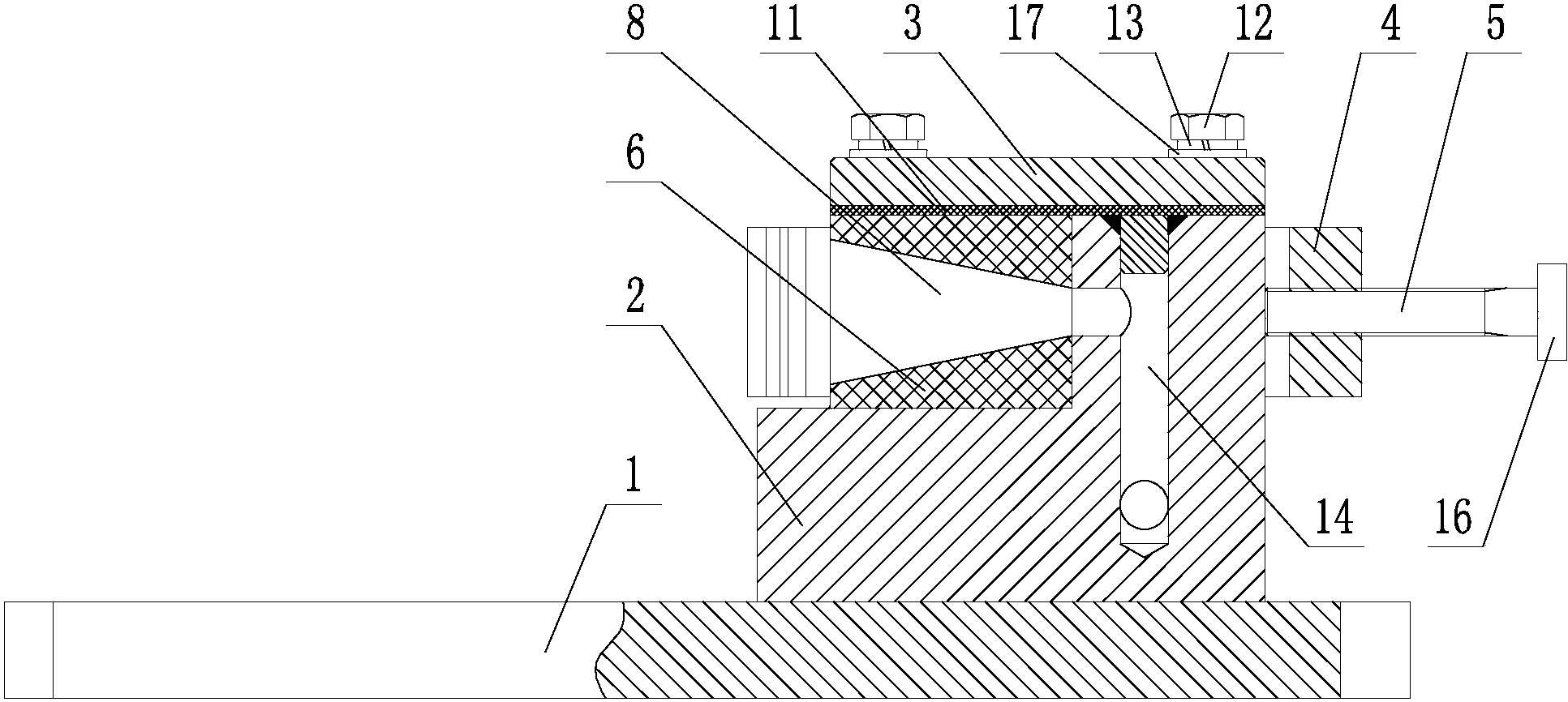 cn106965106b_一种航空发动机叶片水流量检测用夹具有效