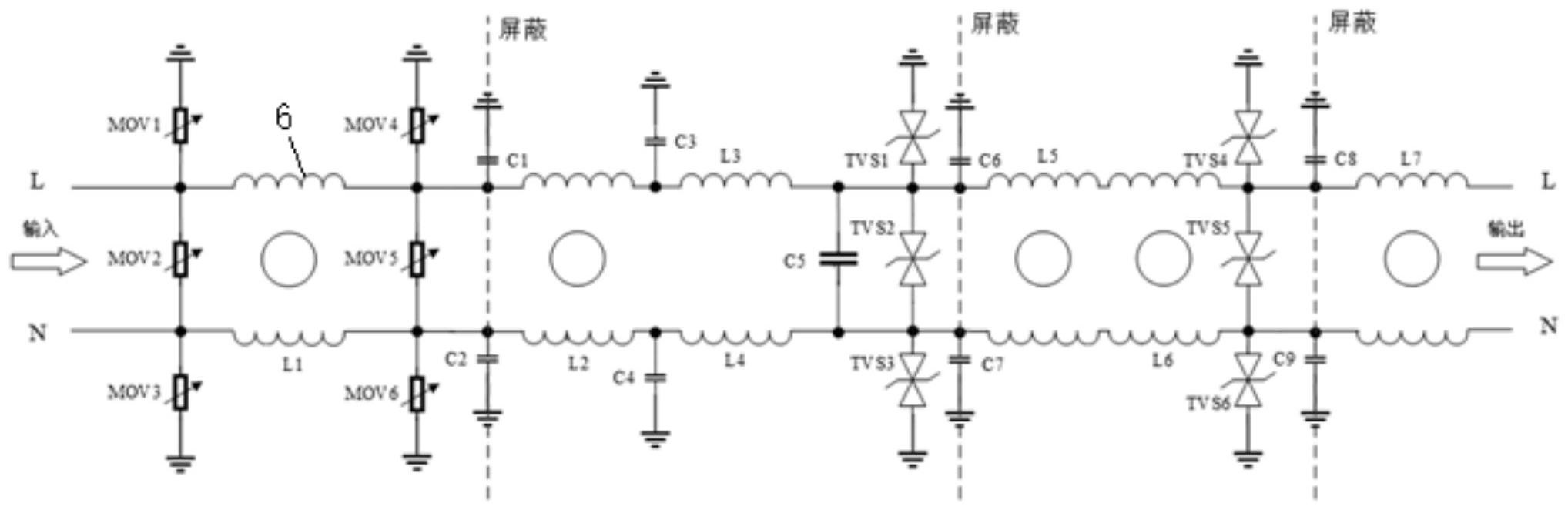 cn110429604b_一种多级强电磁脉冲防护电源滤波器