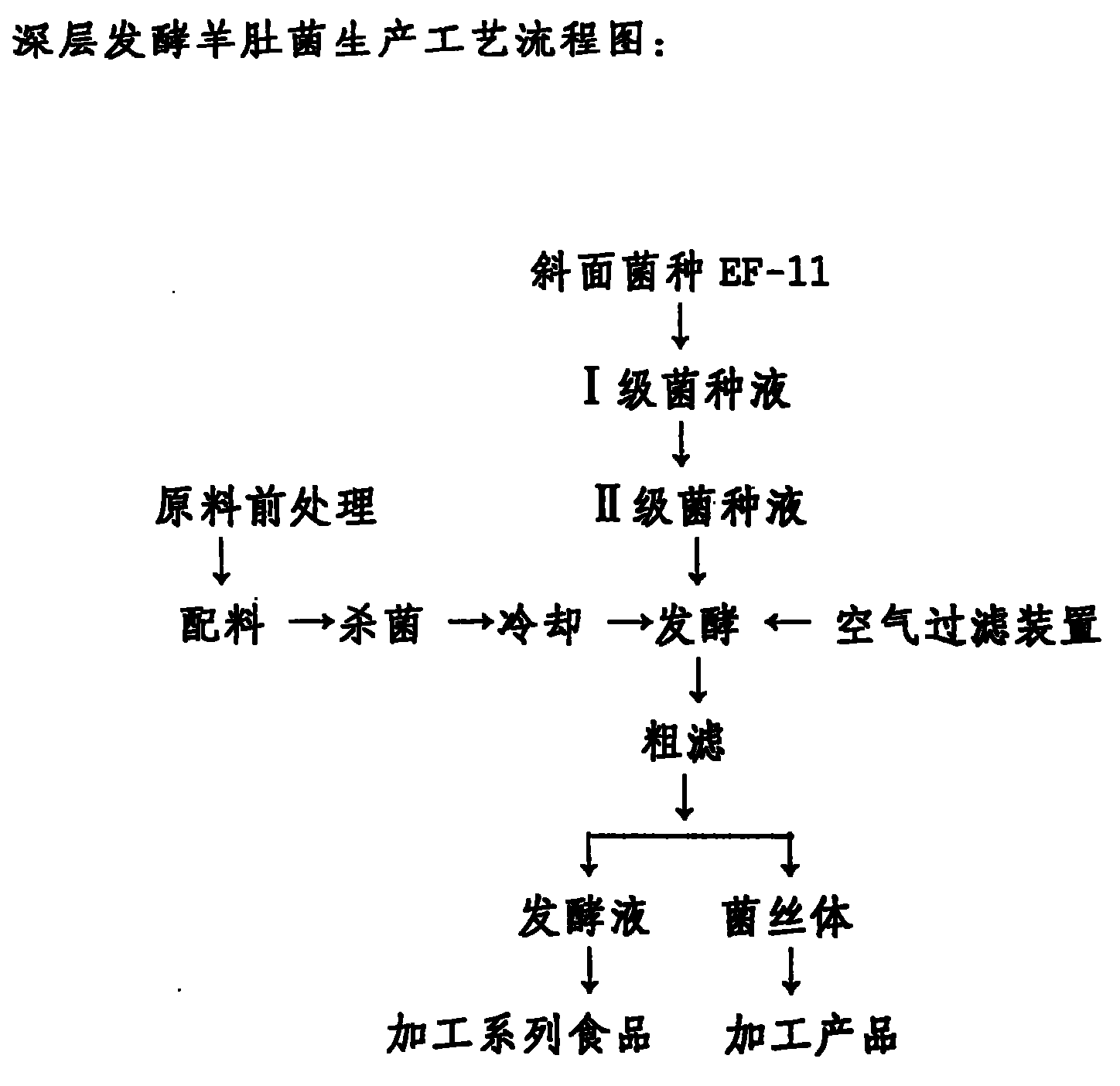 液体深层发酵制备羊肚菌的方法及其产品