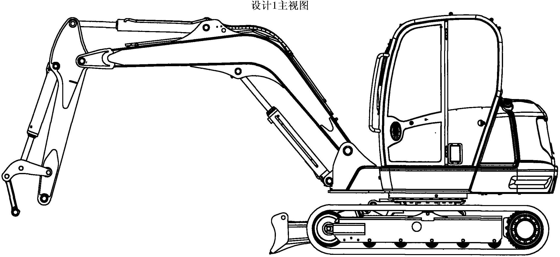 挖掘机简笔画画法 丫丫小报