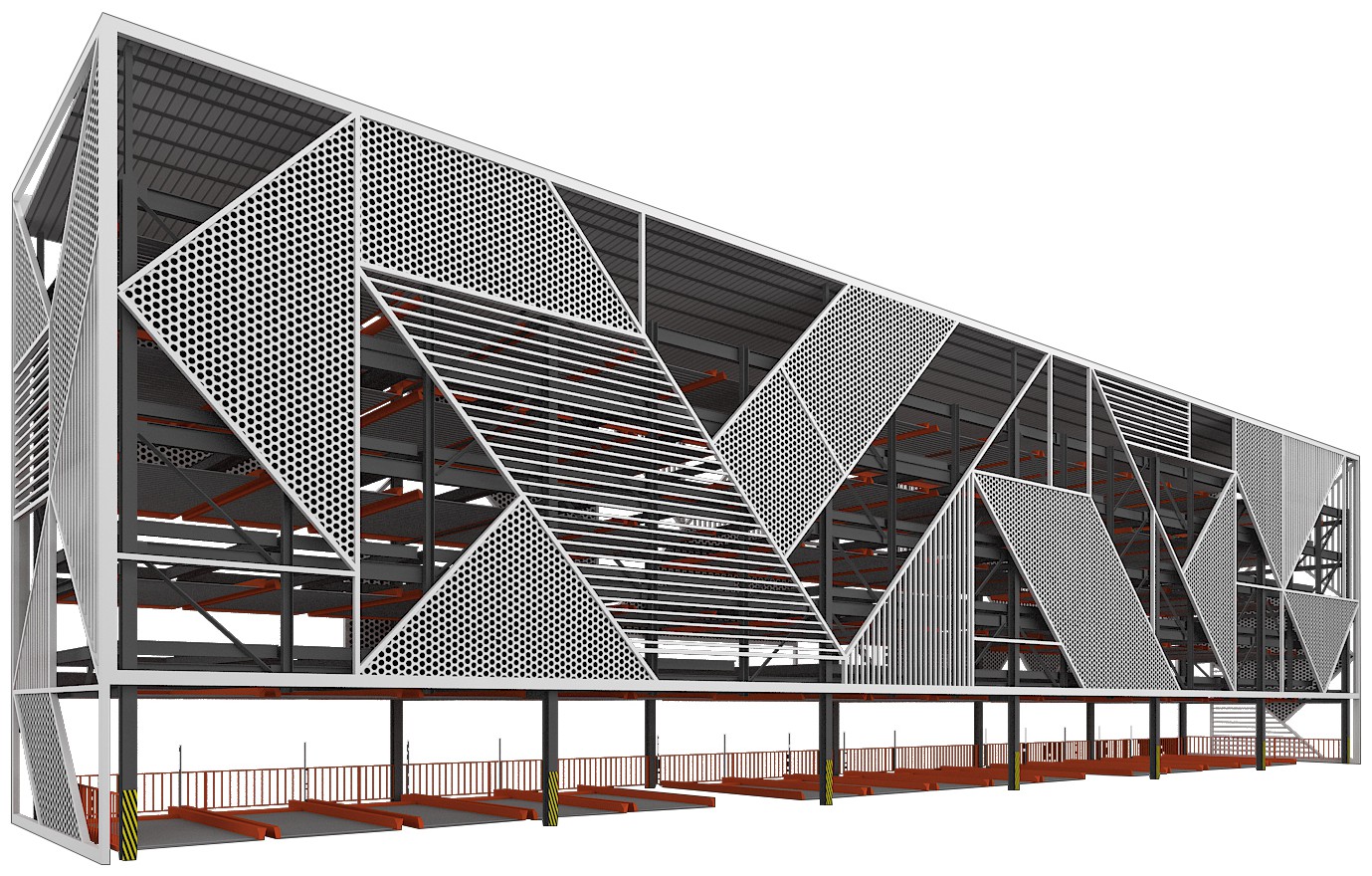 立体车库(不规则组合镂空式外观)