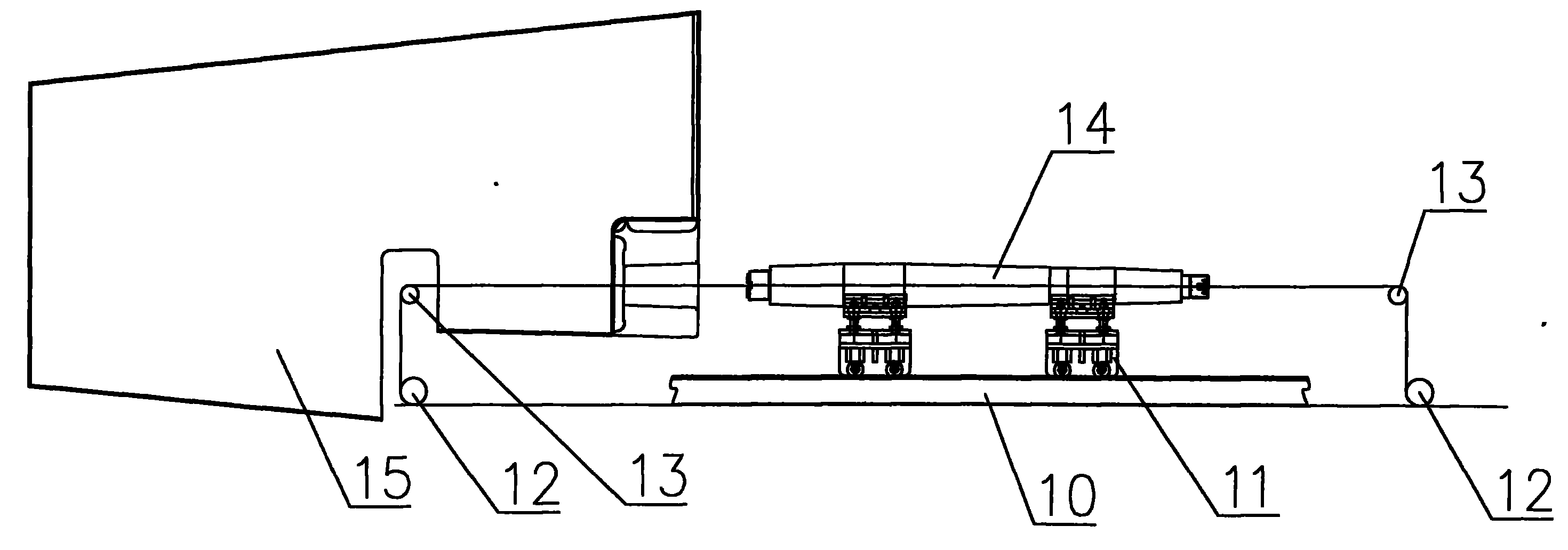 cn201472620u_大型船舶舵叶与舵杆卧式拂配装置失效