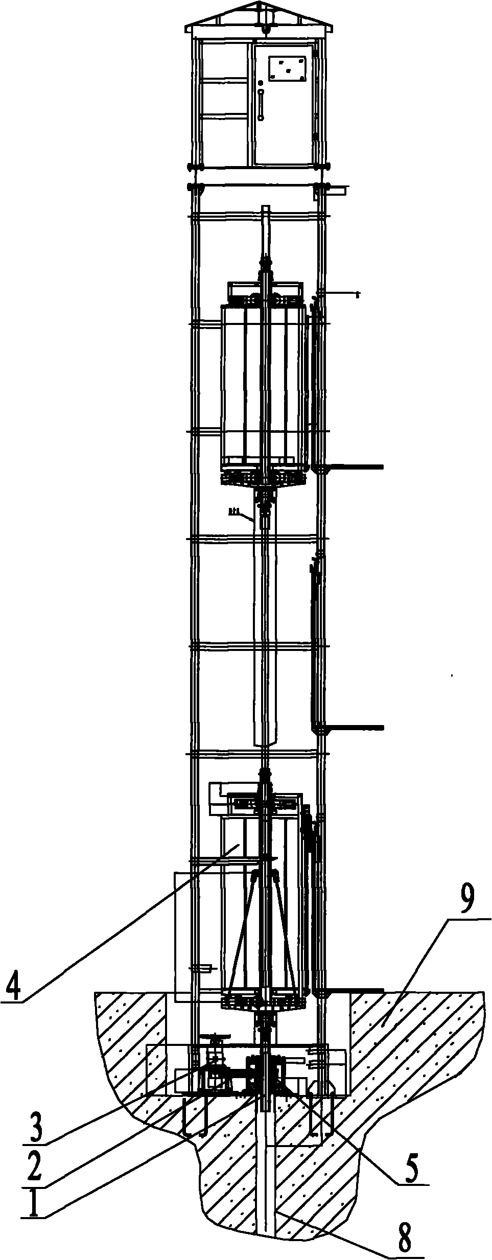 传动螺杆电梯的装配结构