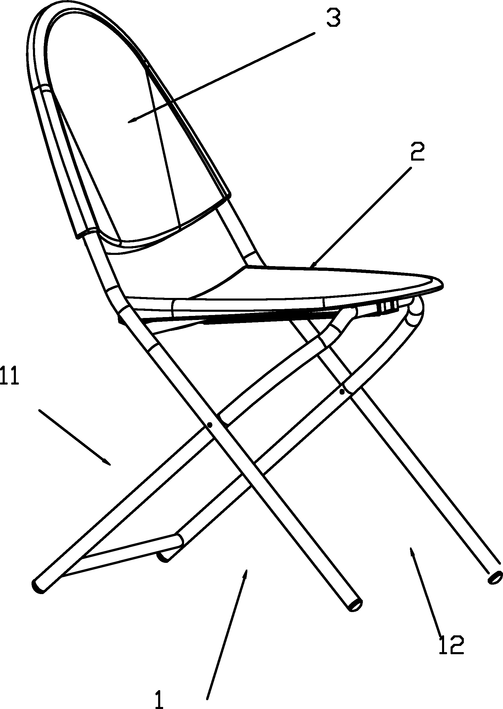 一种x型交叉腿折叠椅