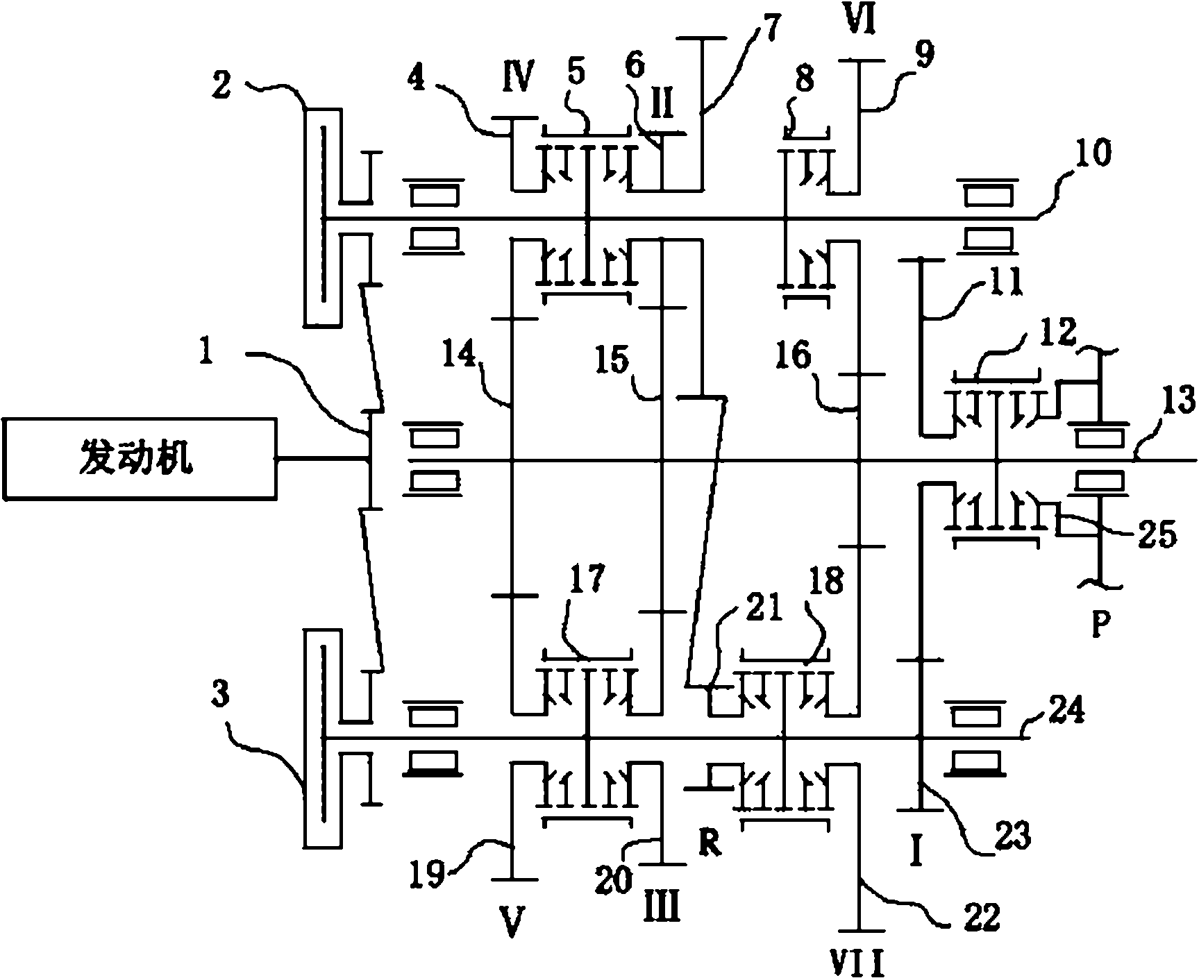 cn201973185u_三轴双离合器变速器失效