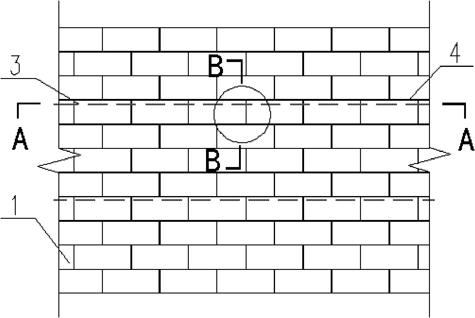 内嵌式配筋加强的加气混凝土砌块砌体墙