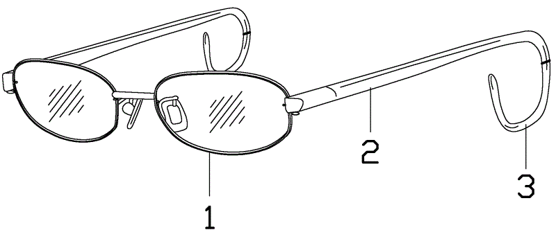 它包括镜架本体,所述的镜架本体由镜架和防脱支腿构成,在镜架的两支腿
