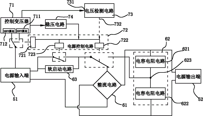 双电压的电源电路及由其构成的逆变焊机