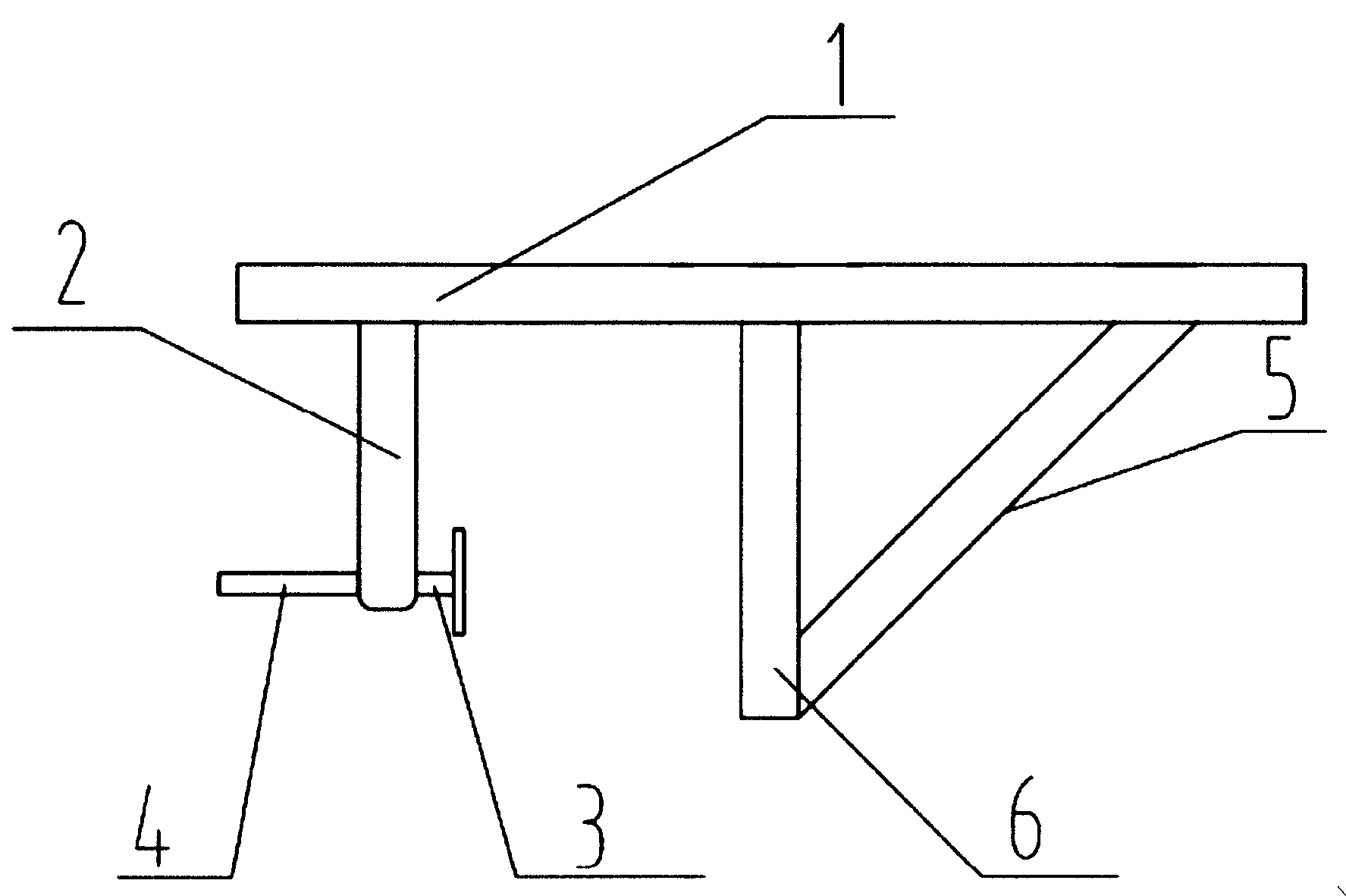 cn202284382u_吊篮骑墙悬挂支架失效