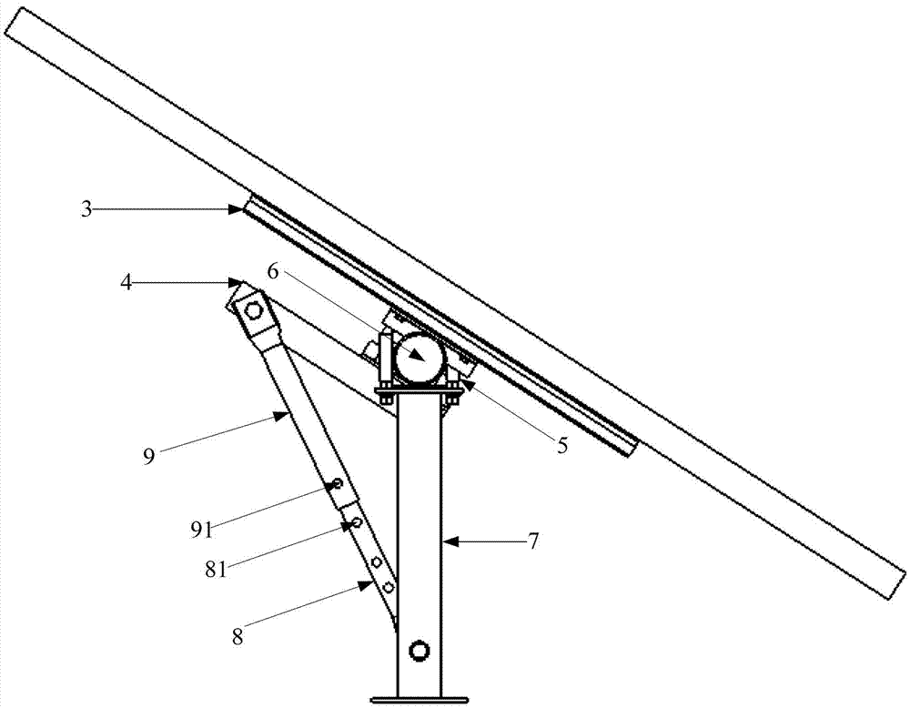 一种手动可调太阳能跟踪支架