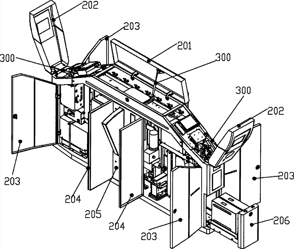 cn204066194u_一款多面开合结构的实用型自动检票机结构设计模式有效