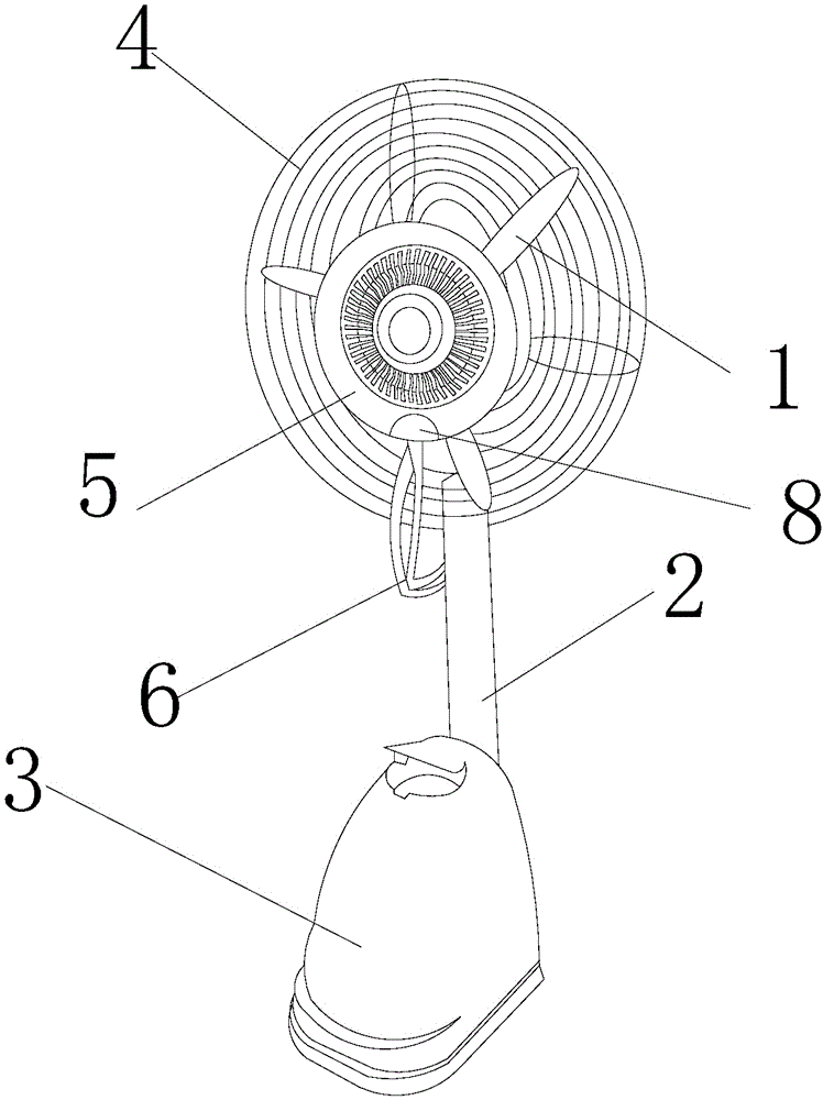 可自由旋转的加湿风扇
