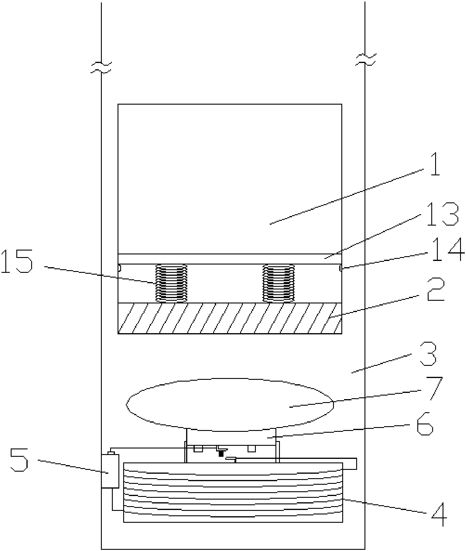 cn204980688u_一种安全缓冲电梯失效