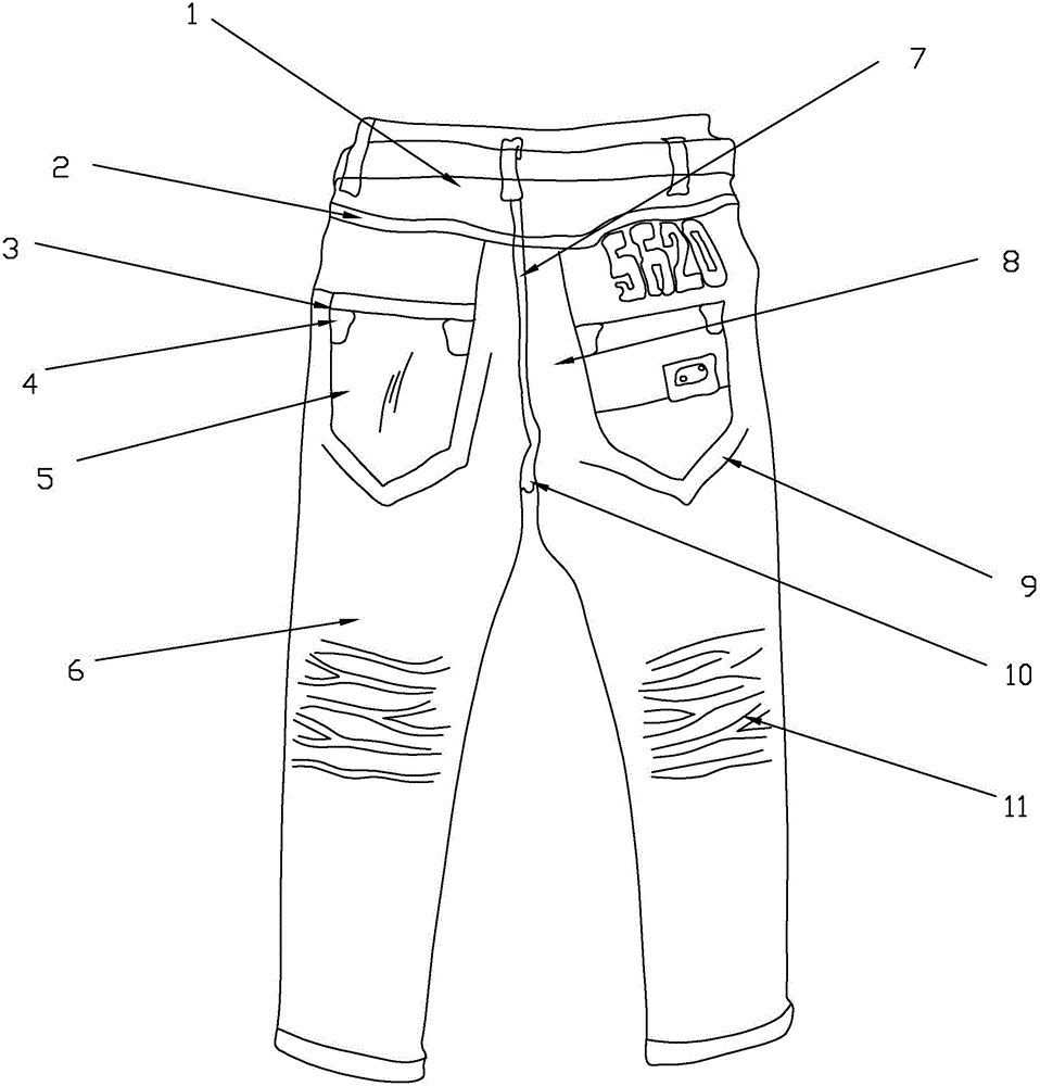 修身牛仔裤