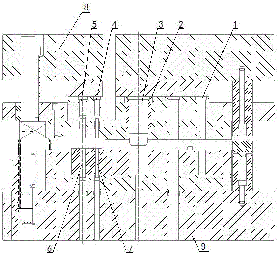 适用于支撑杆的压弯整形冲孔模具