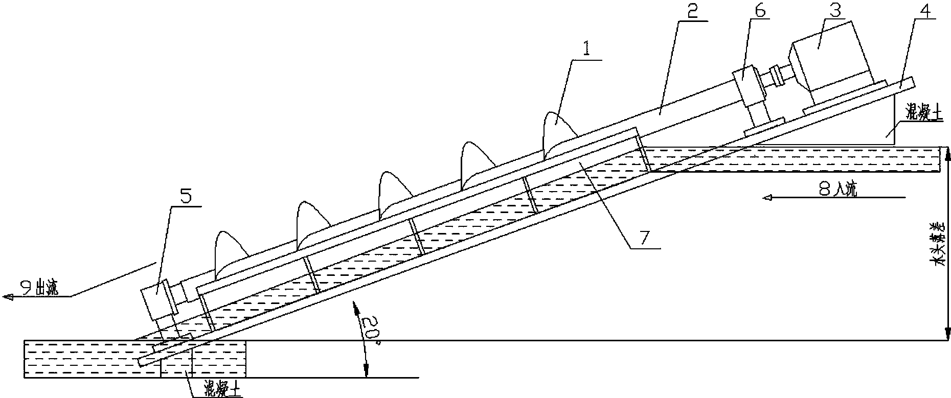 cn205503346u_一种螺旋叶片式低水头水力发电机组失效