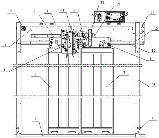 电梯轿厢门机结构