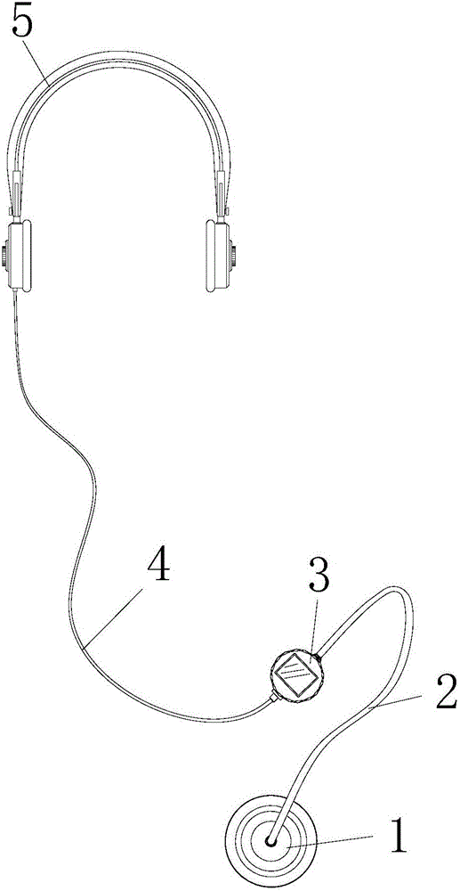 一种头戴式电子听诊器