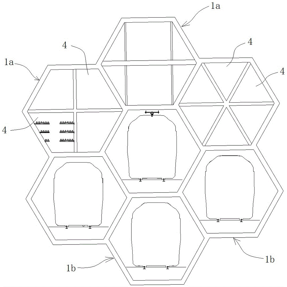 一种蜂巢式地下工程结构体系
