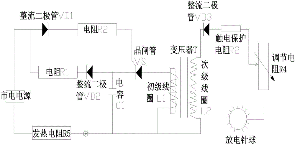 一种多功能电脉冲式可负离子发生器