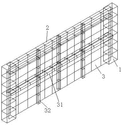 一种钢管组合柱与双向加劲钢板剪力墙构成的建筑结构