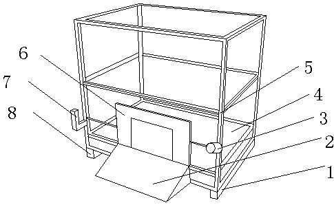 cn206273105u_一种适用于家禽重叠式笼养的简易翻转式笼门有效
