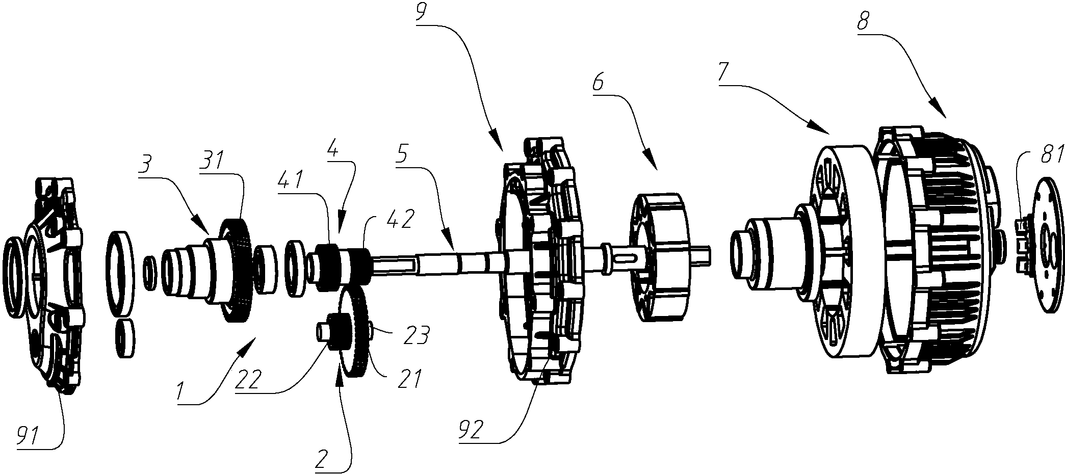 cn206287831u_一种可增大转矩的电动车传动系统有效