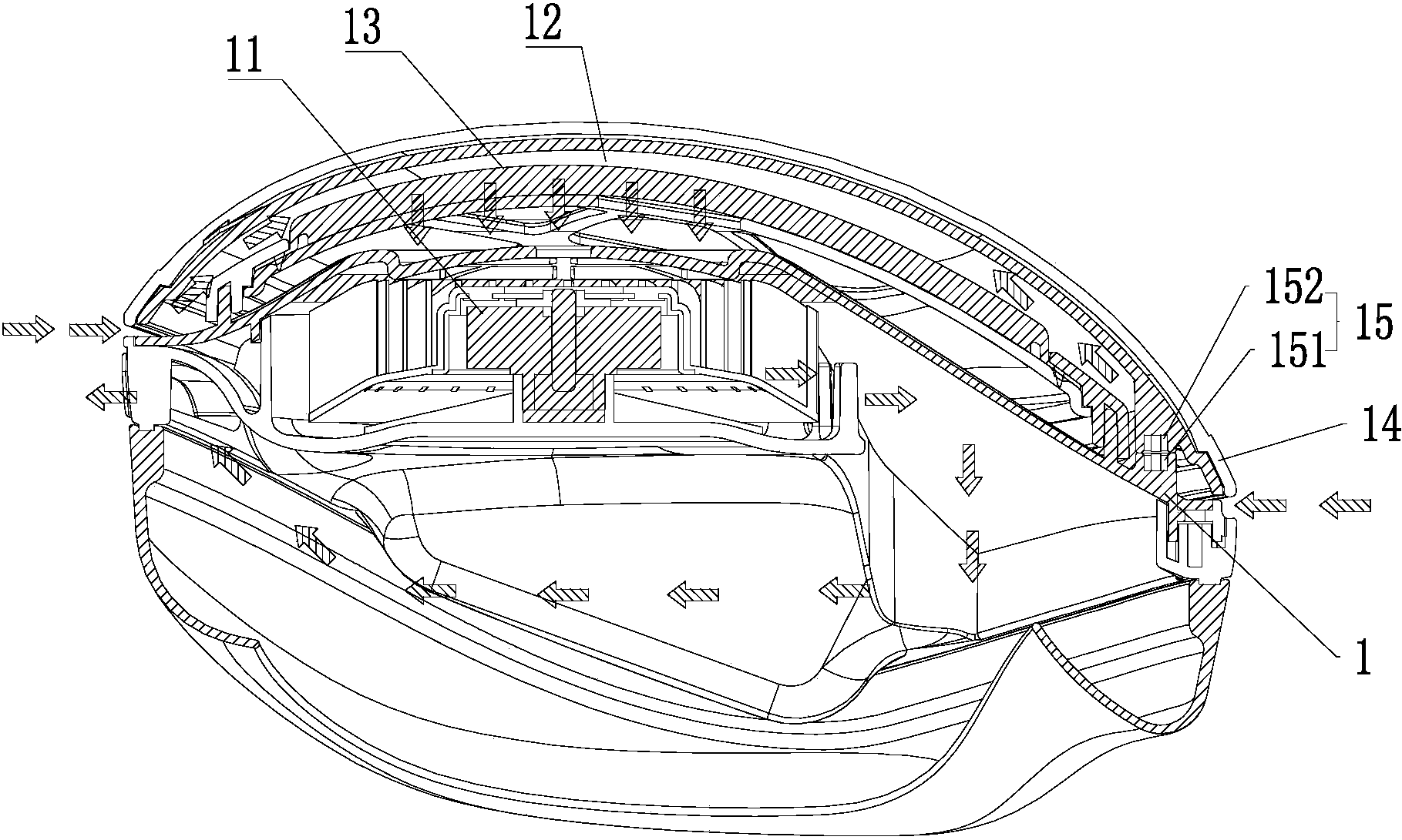 cn206325132u_方便拆装更换的立体送风防护口罩有效