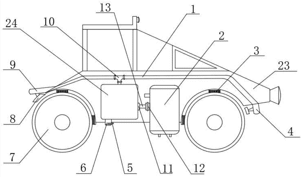 一种胶轮压路机洒油装置