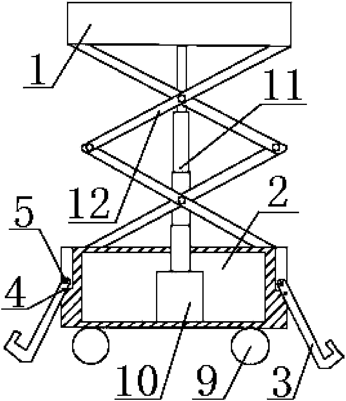 cn206751330u_一种稳固的移动式升降机失效