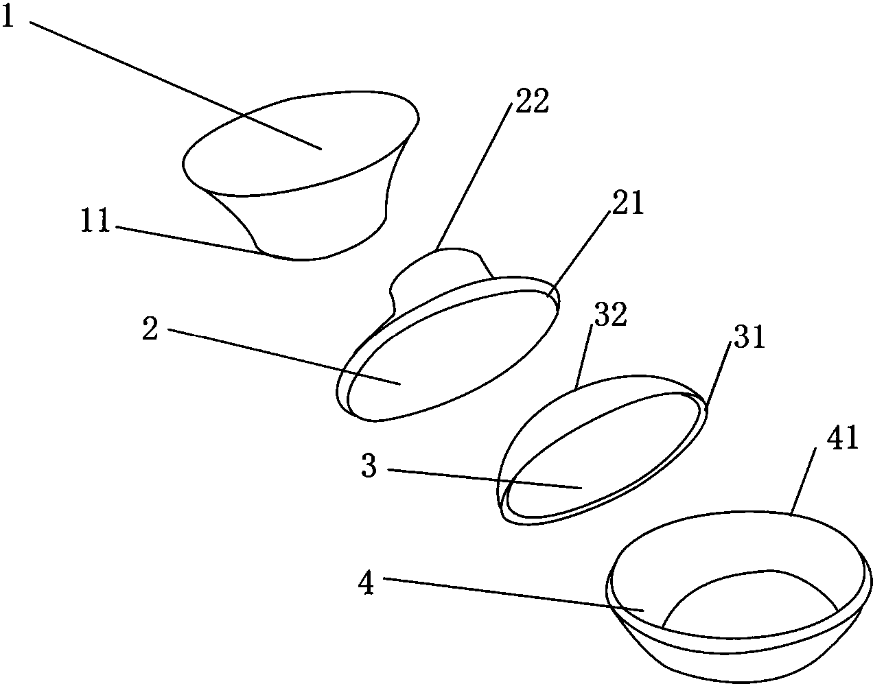 cn206777165u_一种可降解自由组合花瓶式餐具失效