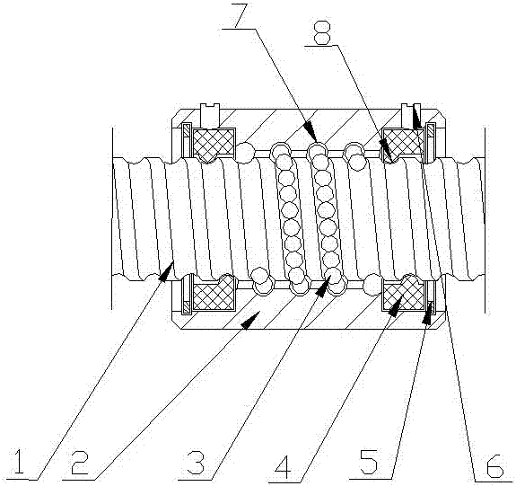 cn206845825u_脱复位式滚珠丝杠副密封防尘结构有效