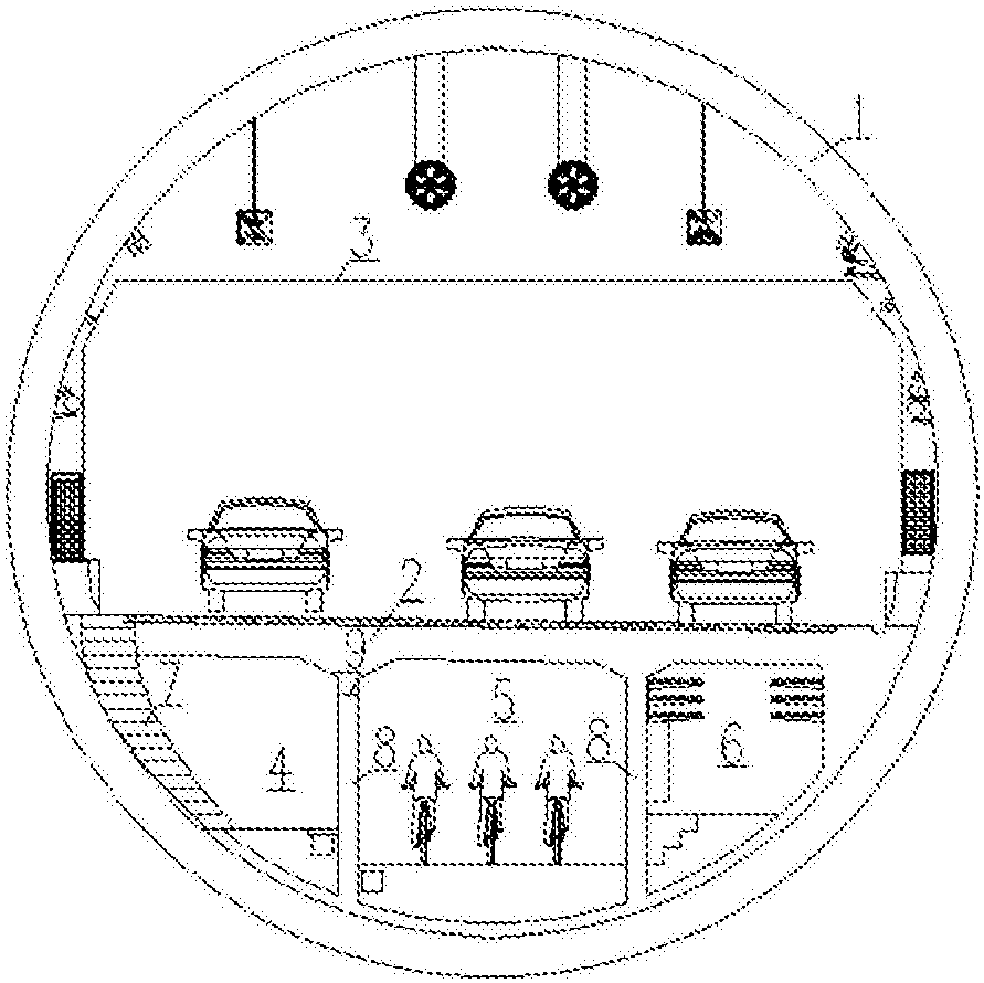 一种机动车与非机动车并存的盾构隧道断面布置