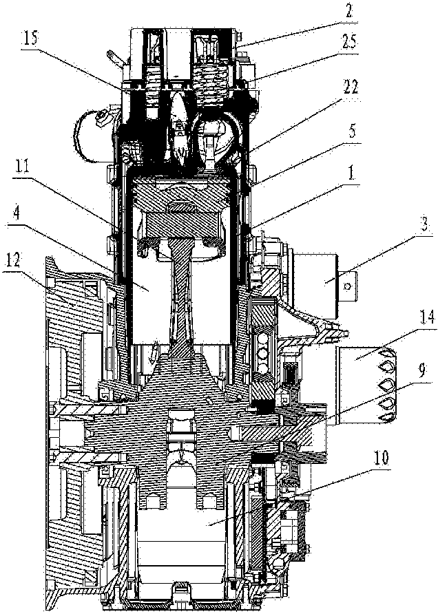 cn206957817u_具有连体机身结构的水冷立式单缸柴油发动机有效