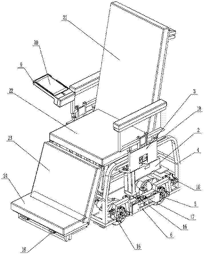 cn207012299u_全向多功能轮椅床有效