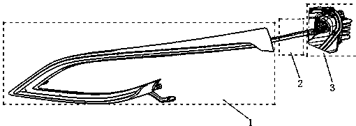 cn207112683u_一种led车灯的光导柔性安装结构有效