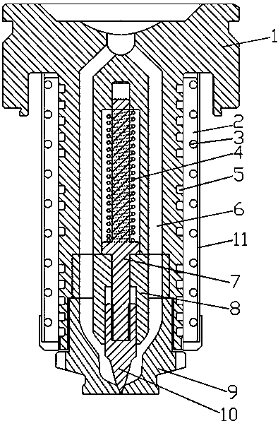 cn207190169u_一种新型热流道热嘴结构模具有效