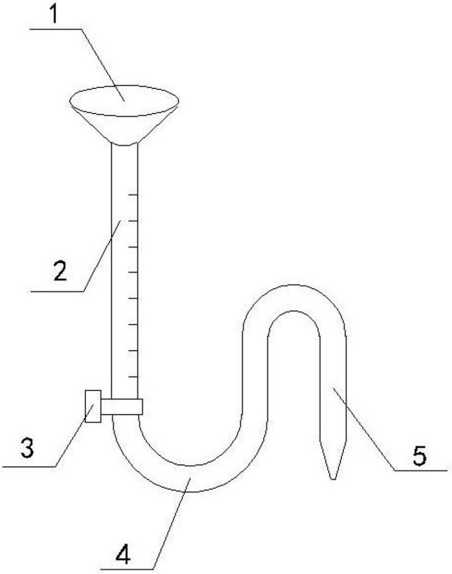 一种带有u型结构的酸式滴定管