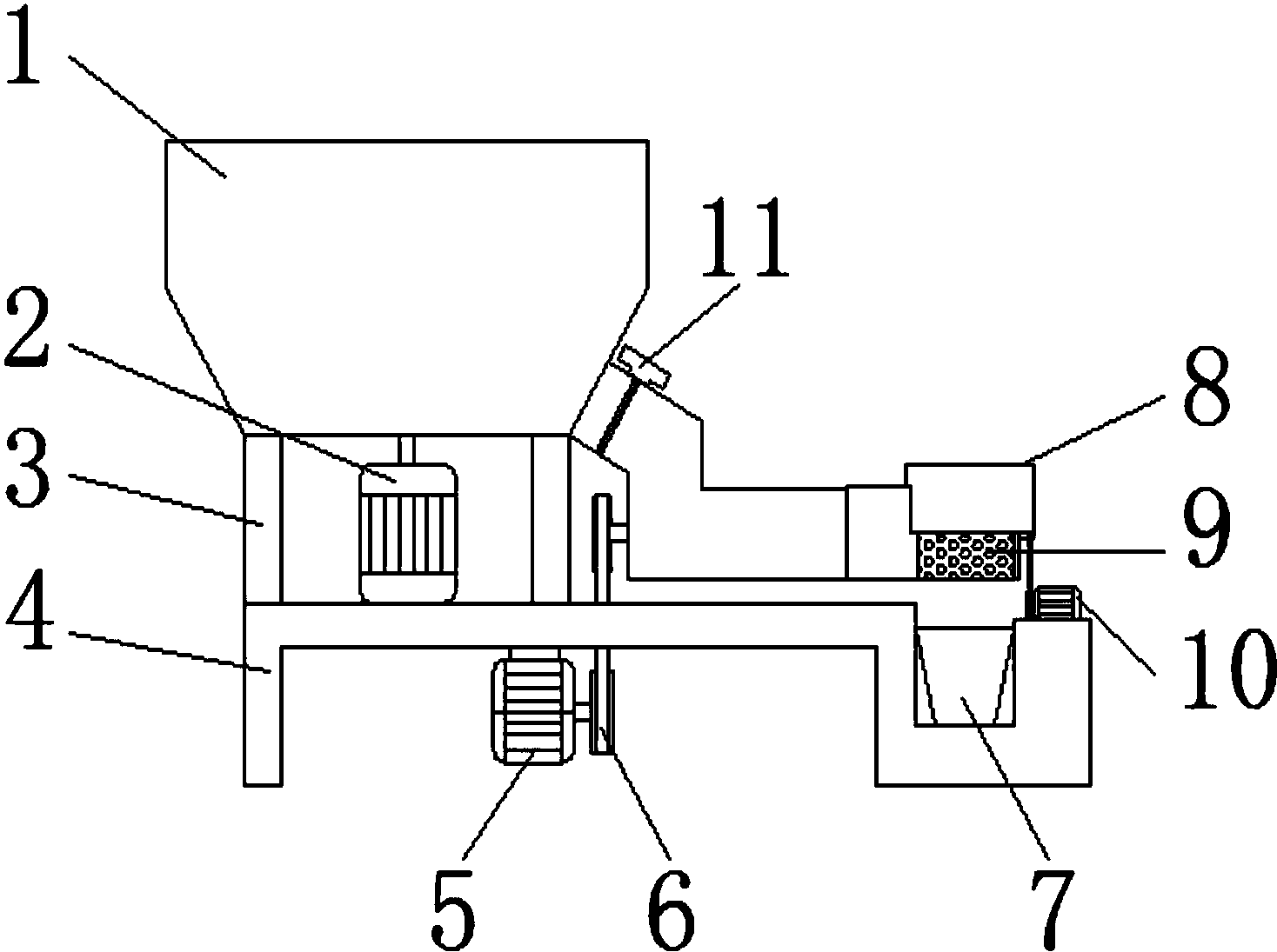 cn207236053u_一种用于加工饲料的制粒机有效