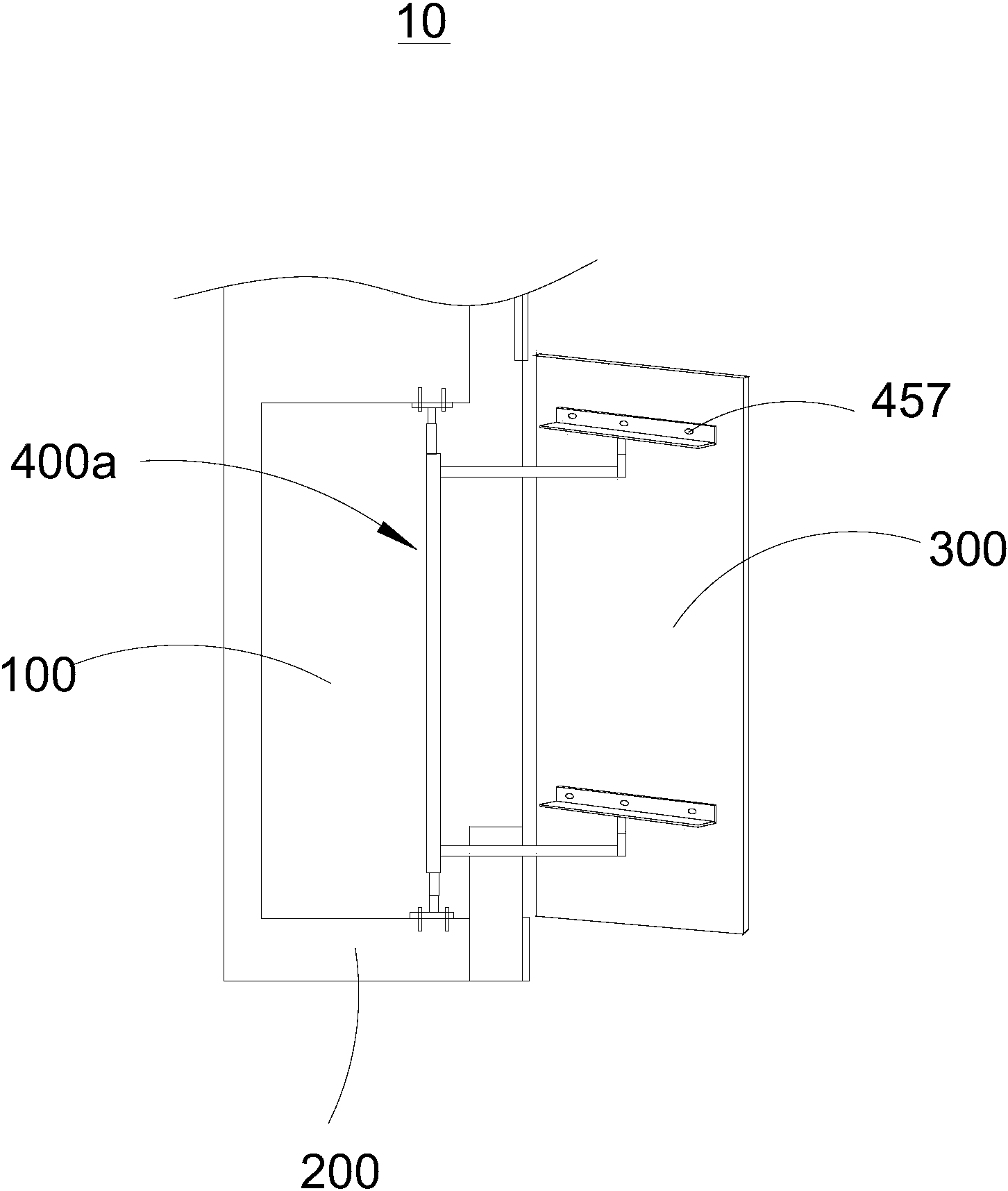 管道井暗门外摆式安装系统