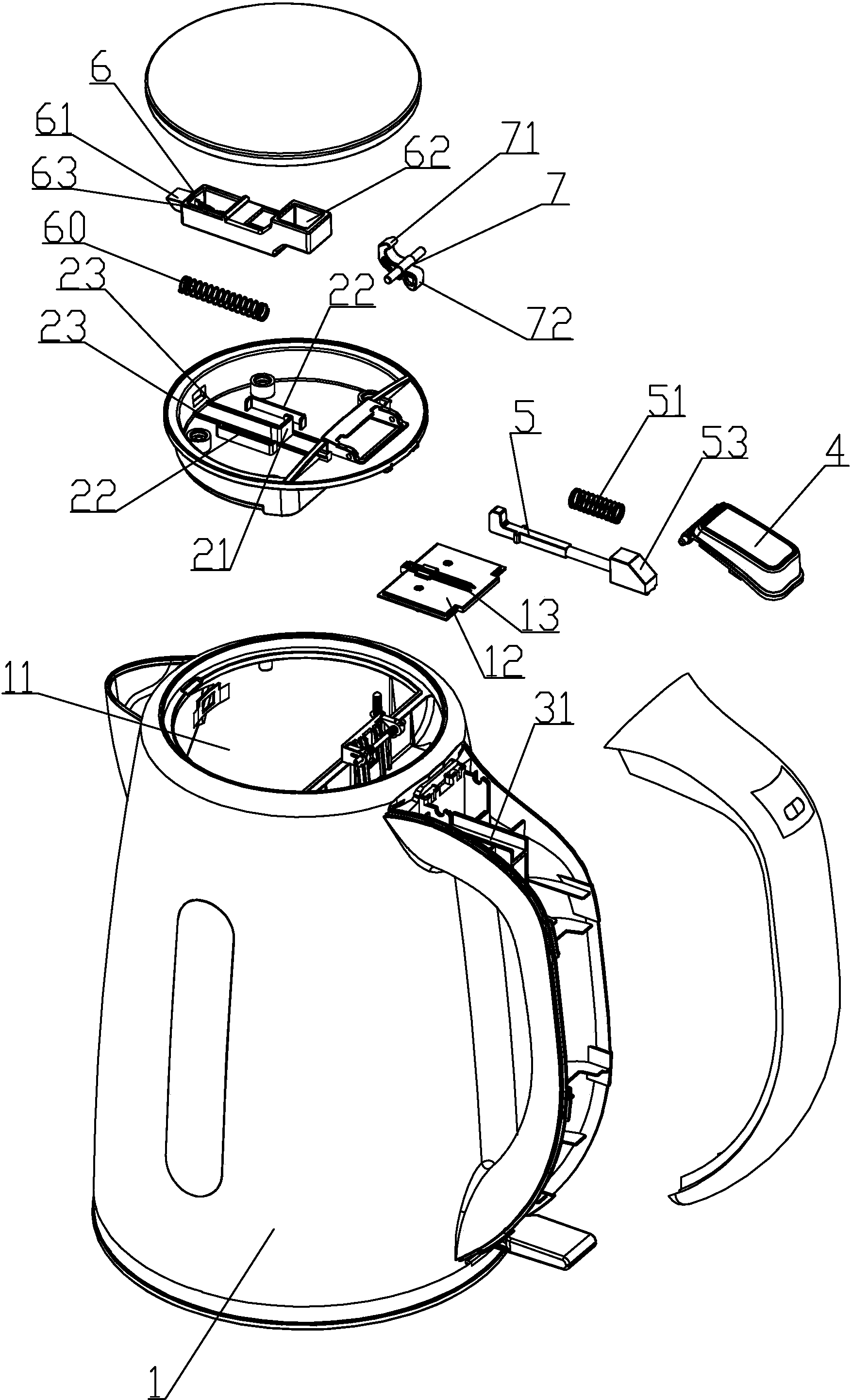 cn207477362u_一种新型电热水壶有效