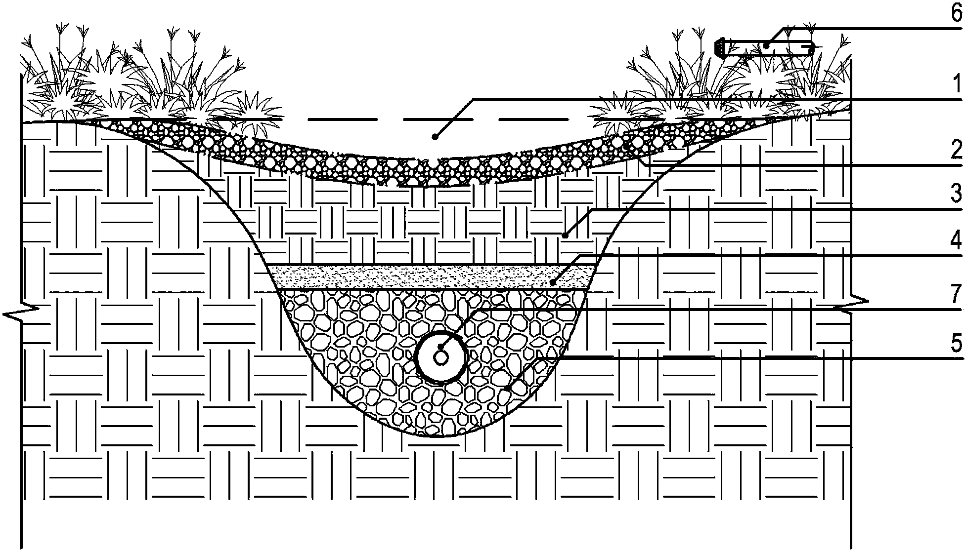一种海绵城市生态植草沟
