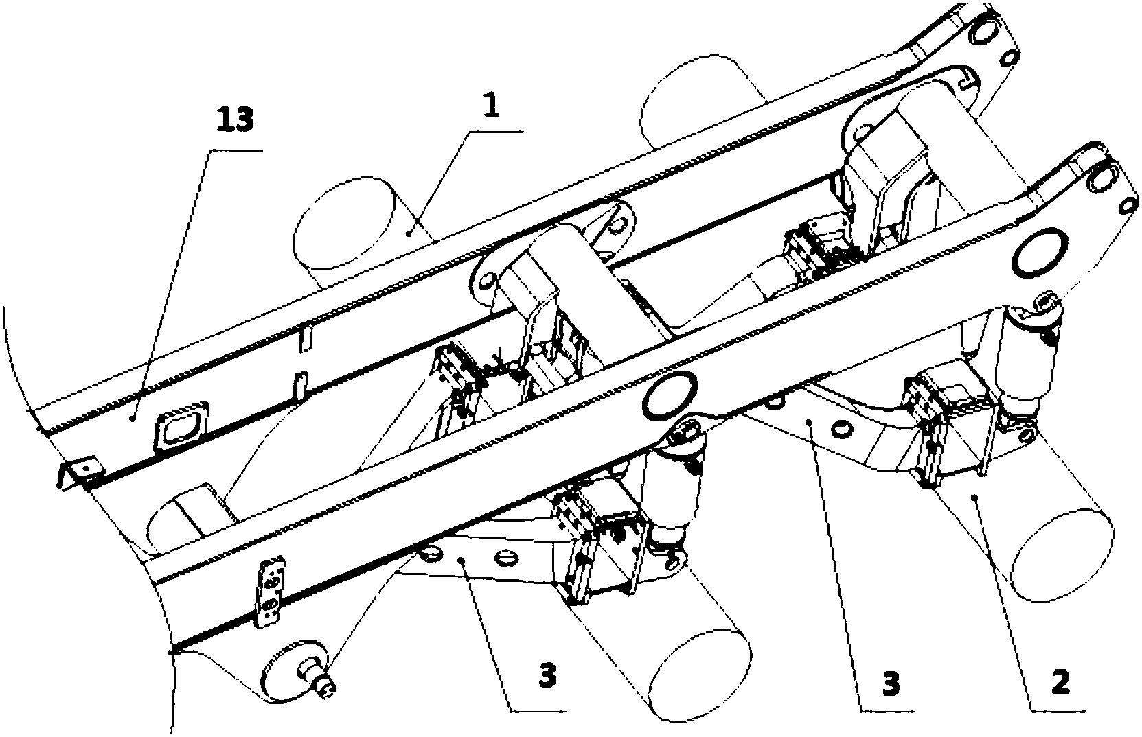 cn207594673u_非公路自卸车悬架系统有效