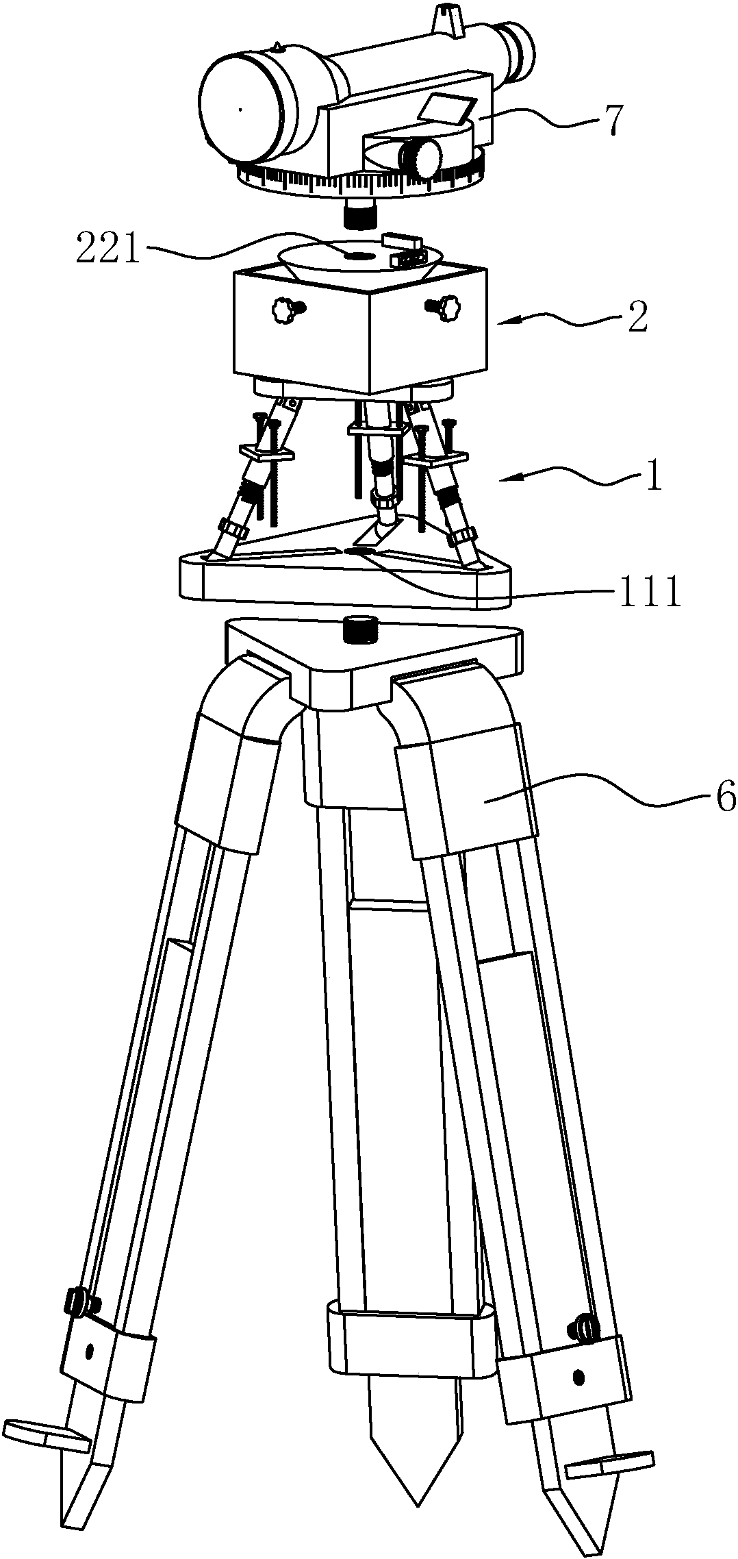 cn207600445u_一种水准仪的快速调平装置有效