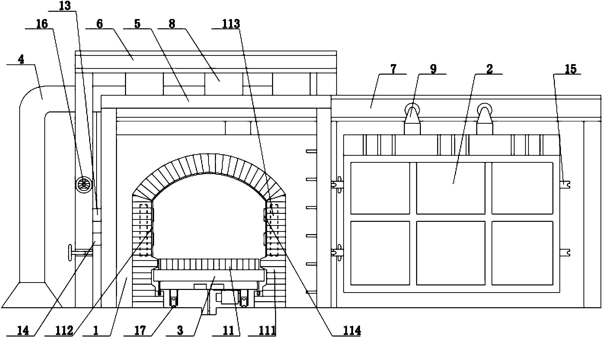 cn207635861u_一种高温梭式窑有效