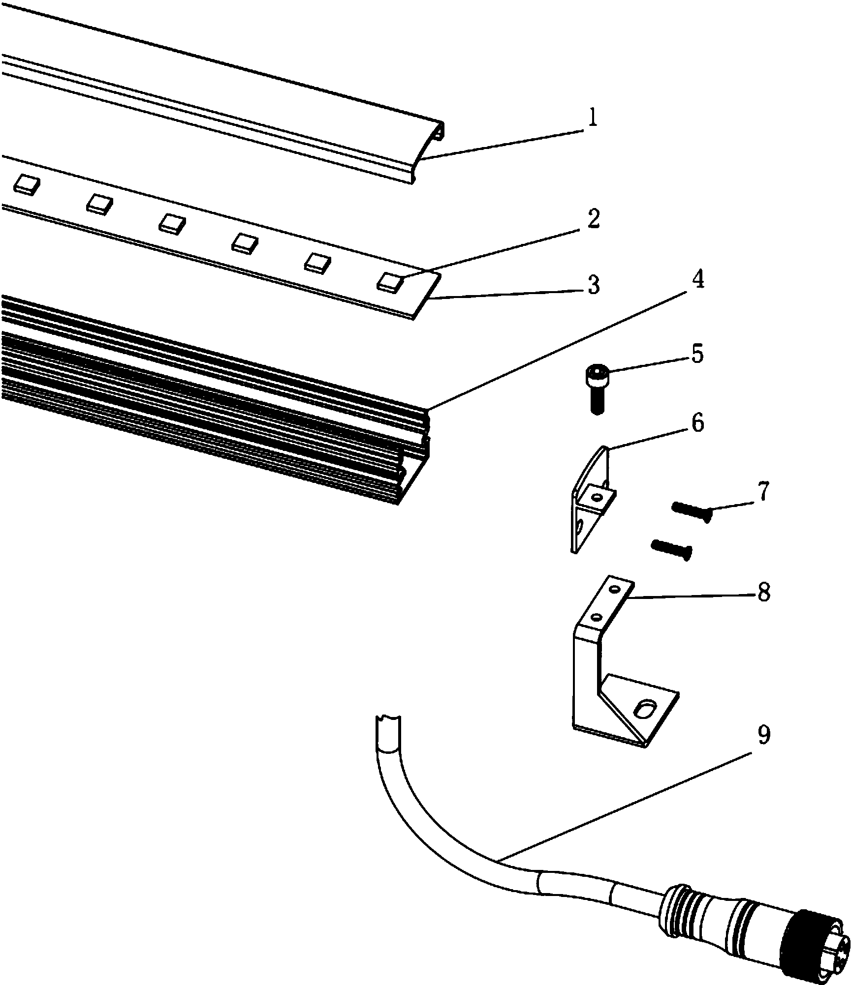 cn207687944u_一种便捷式线条灯安装结构有效