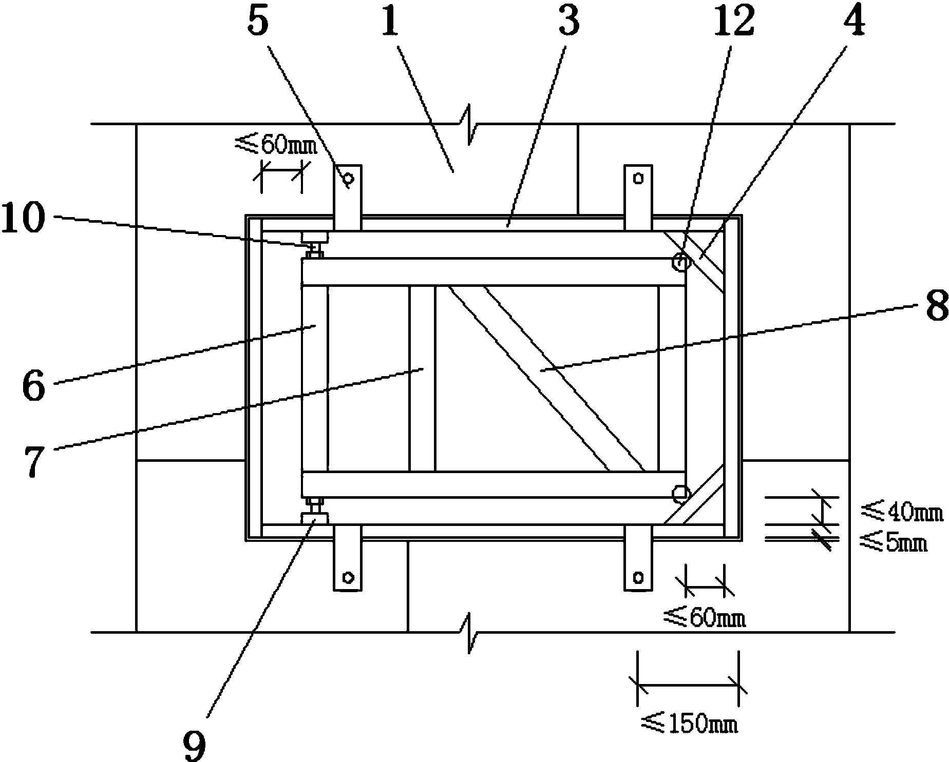 cn207728247u_一种隐框式瓷砖检修门有效