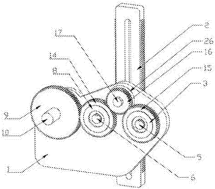直线往复运动转换成单向旋转运动的传动装置