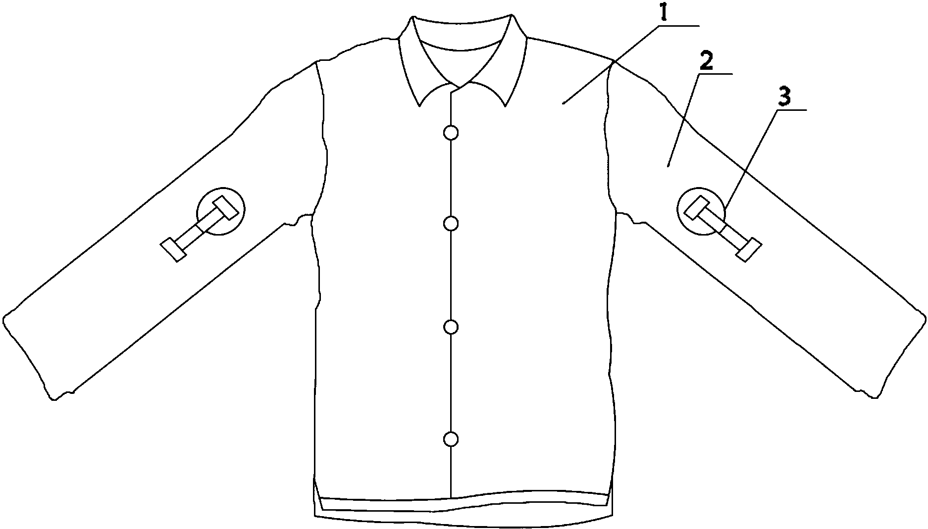 cn207870338u_一种picc置管患者病号服失效