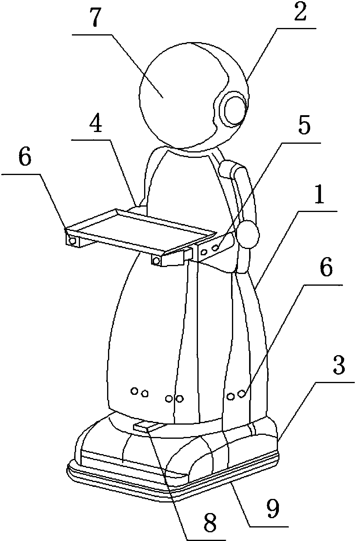 cn207953871u_一种送餐机器人有效